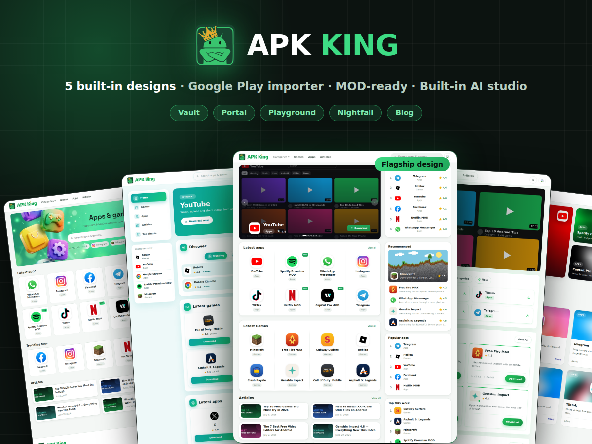 APK King — Android Apps & Games WordPress Theme